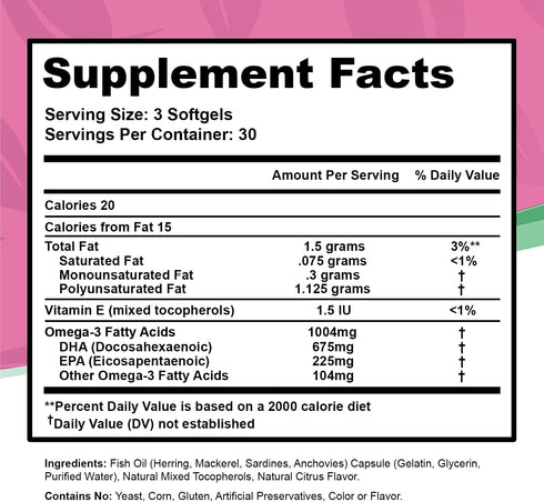Fairhaven Health PeaPod Omega-3 Premium Fish Oil Supplement for Healthy Pregnancy, Citrus Flavor