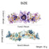Lawie 4 Pack Floral Butterfly Leaf Jeweled Gems Hair Clips, Rhinestone Glitter Snap Barrettes for Women