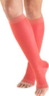 Truform Sheer Compression Stockings, Women's Knee High Length, Open Toe, 15-20 mmHg, 20 Denier, Pink, 3X-Large