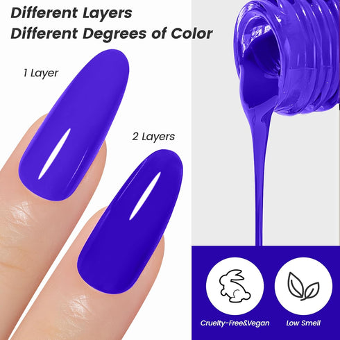 YTD Likomey Gel Nail Polish, 15ml Klein Blue Soak Off UV Varnish for Salon Home DIY Nail Art Manicure and Pedicure,