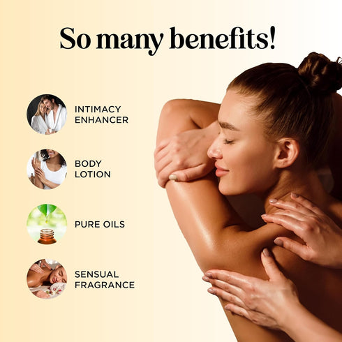 Tropical Sensual Massage Oil for Couples - Complete Relaxation Full Body Massage Oil for Date Night with Smooth Gliding
