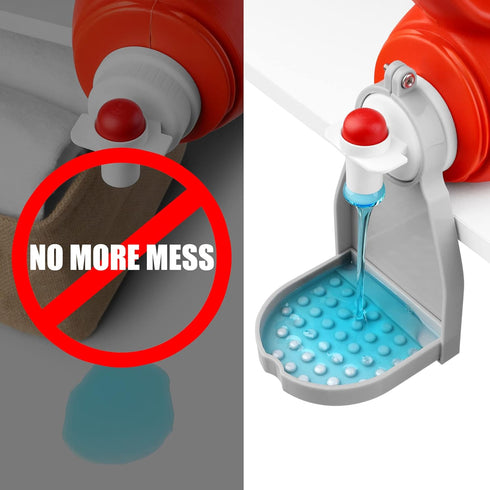 Detergent Cup Holder Set of 2, Besuerte Tidy Cup Laundry Drip Catcher, Durable, No-Fall, No Drips or Spills (Grey)