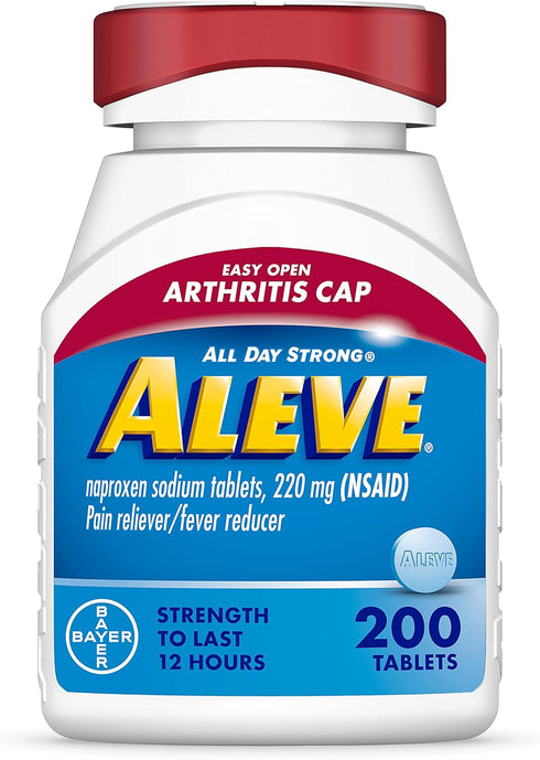 Aleve Easy Open Arthritis Cap Tablets - Naproxen Sodium for Pain Relief, 200 Count