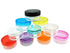 yueton 10 Empty Clear Body Multi Color Top Lid Plastic Sample Containers, 5 Gram Size Cosmetic Jars
