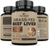 Wholesome Wellness Grass Fed Desiccated Beef Liver Capsules (180 Pills, 750mg Each) - Natural Iron and Vitamins