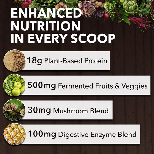 SOTRU Organic Vegan Protein Powder, Vanilla, 18.5 oz, 21 Servings, Plant Based with Superfoods