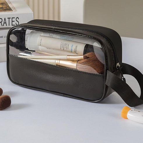 ANEMEL Waterproof Toiletry Travel Wash Bag, Portable Organizer for Women and Men, Black