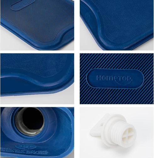 HomeTop Classic Rubber Hot & Cold Water Bottle with Adorable Triceratops Cover