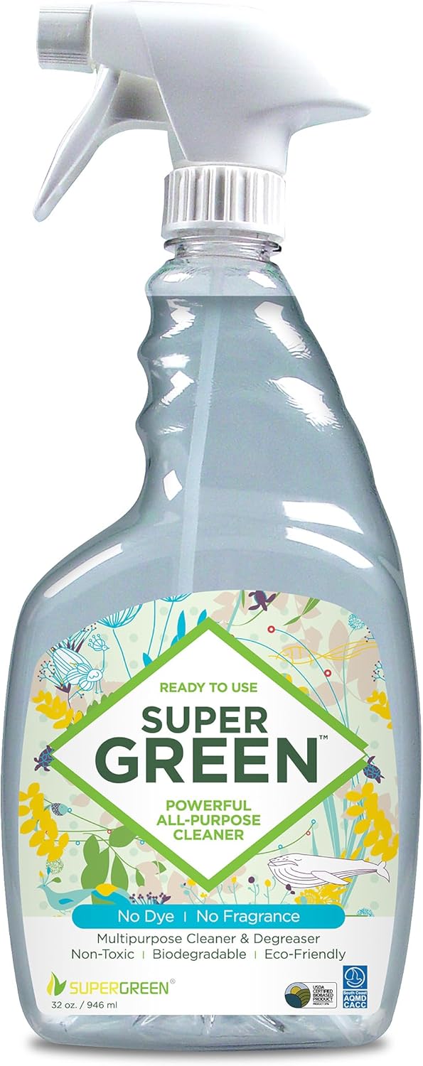 Powerful All-Purpose Cleaner and Degreaser, USDA Certified Bio-Based, Non-toxic, 32 fl oz 4-Pack