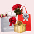 Set 24, 4'' 6'', UNIQOOO Assorted Gift Wrap Pull Bow of Medium Large Bulk for Gift Wrapping Basket Box Bag Dcor