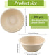 200 Pcs 8 oz Natural Sugarcane Biodegradable Bowls Disposable Paper Bowls Compostable Soup Bowls for Salad,Hot Soup,Pasta and Dessert by Cmkura