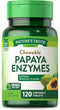 Nature's Truth Papaya Enzyme Chewable Tablets, 120 Count, Vegetarian, Non-GMO, Gluten Free Supplement
