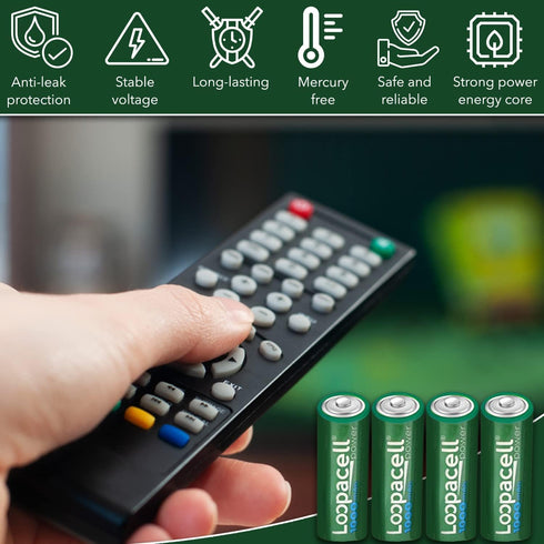 4 AA Rechargeable NiCD Battery, 1.2V 1000mAh High Capacity