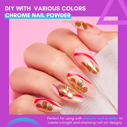 Makartt 3D Painting Gel, Clear Nail Gel for Nail Art, Chrome Nail Powder Micro 3D Sculpting Gel for DIY