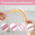 kunqun 2 Silicone Straw Cleaner Brush - Pcs Straw Brush for Water Bottle Sippy Cup Tubes Glass Straws, Reusable