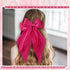 Large Pink Oversized Hair Bows, 4 Pack Satin Ribbons and Long Tail Barrettes for Women Girls