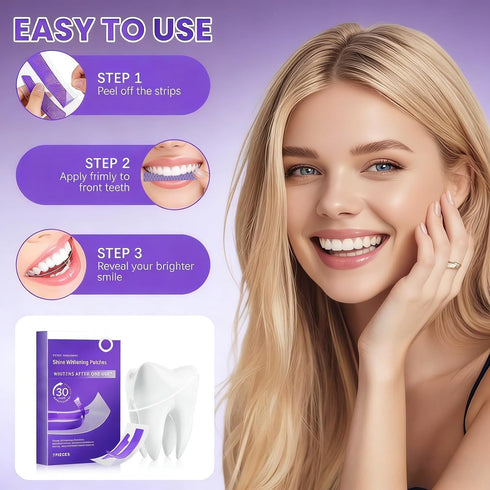 YLbufllay 2PC 14 28 30 Purple Whitening Strips, Teeth Whitening Strips Strips Treatments, for Sensitive Teeth, Enamel