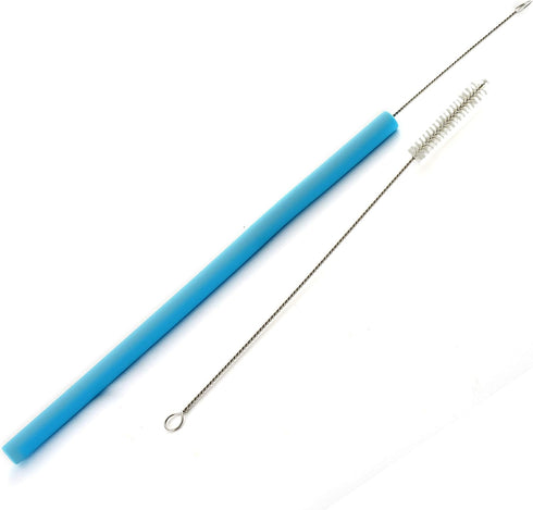 Norpro 474 Reusable Jumbo Silicone Drinking Straws - Includes 2 Cleaning Brushes