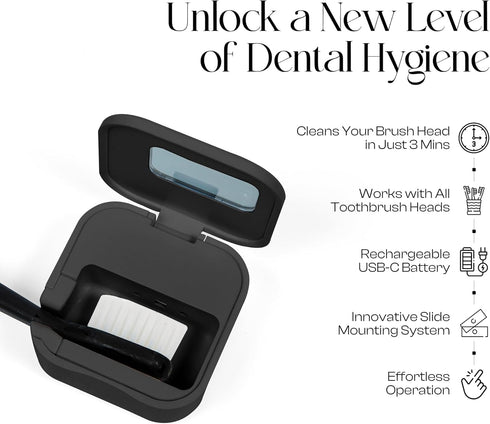 Mondano UV-C Toothbrush Sanitizer and Holder, Toothbrush Case for Manual/Electric Toothbrush - Rechargeable Travel