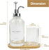 Ezebesta 17OZ Mouthwash Clear Glass Pump Dispenser with Disposable Cups Holder, Refillable Container