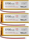 YELUFT 3pcs 3.7V 3700mAh 103395 Lithium Polymer Battery 1S LiPo Rechargeable Battery with