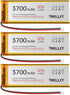 YELUFT 3pcs 3.7V 3700mAh 103395 Lithium Polymer Battery 1S LiPo Rechargeable Battery with
