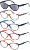 HEEYYOK Reading Glasses Women 2.50, 5-Pack Colorful Readers with Quality Spring Hinge for Outdoor Reading