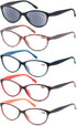 HEEYYOK Reading Glasses Women 2.50, 5-Pack Colorful Readers with Quality Spring Hinge for Outdoor Reading