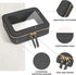 Waterproof Clear Makeup Bag Cosmetic Organizer Case with Golden Zipper for Travel Toiletries (Black)