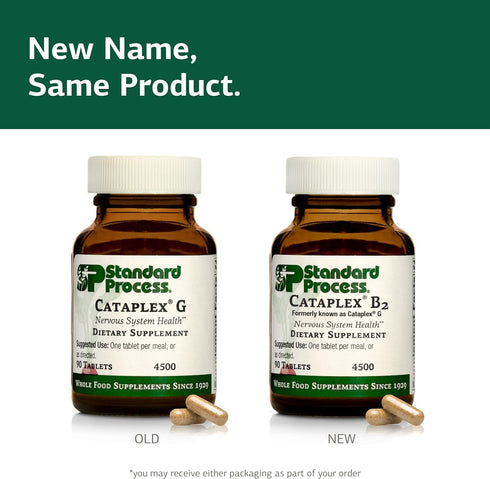 Standard Process Cataplex B2, Whole Food Nervous System Supplements for Metabolism, Brain & Liver Support - 90 Tablets
