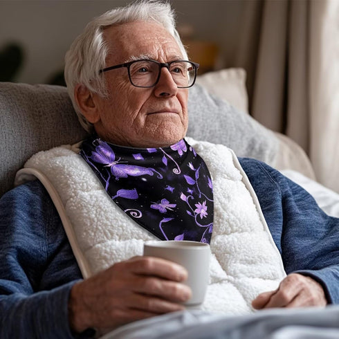 Reusable Snap Bibs for Seniors - Soft and Durable Dining Protectors
