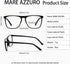 MARE AZZURO Men Reading Glasses, 3.0 with Spring Hinge Rectangular Eyeglasses for Reading, +3.00