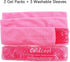 Perineal Cold Packs, Reusable Cooling Pad for Postpartum and Hemorrhoid Pain Relief, 2 Pcs + 3 Washable Sleeves