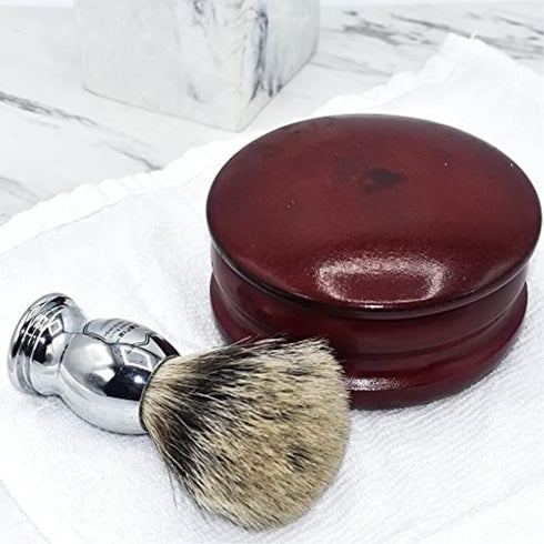 Parker Genuine Dark Mango Wood Shaving Soap Bowl, High Lustre Finish