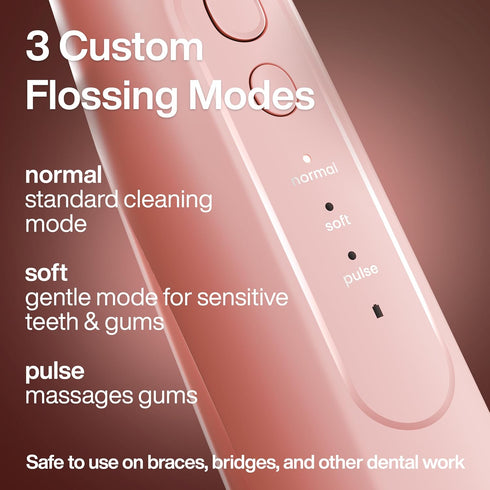 AquaSonic Icon Water Flosser for Teeth - Cordless Rechargeable Oral Irrigator, Waterproof, Portable Dental Cleaning,