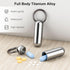 Small Pill Case Keychain Portable Pill Container Waterproof Titanium Pocket Pill Organizer, Tiny Pill Holder Bottle for Travel