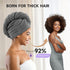 3 Pack Microfiber Hair Towel Wrap for Curly Hair, Super Absorbent Hair Drying Turban for Women & Kids (Grey, Camel,