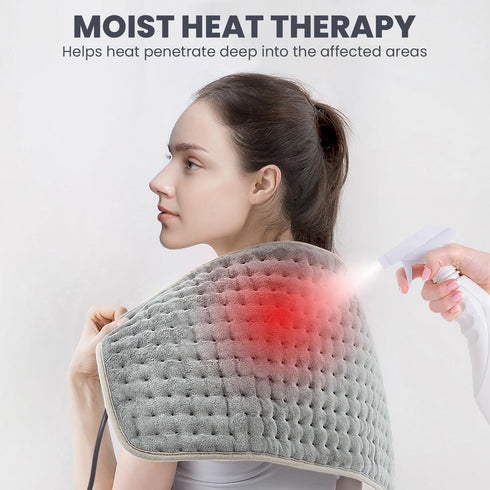 Jubeoyey 6 Settings 33" 17" Heating Pad - Electric Heating Pad for Back Pain and Cramps Relief, Moist Heat Pad