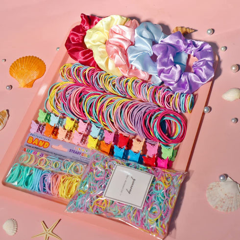 YANRONG Multicolor Hair Ties For Women Girls,Elastic Ponytail Holders Rubber Band For Thick Hair & Thin Hair Fashion Hair Accessories Set(2335PCS)