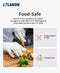 LANON Food Safe White Disposable Nitrile Gloves, Latex-Free, Powder-Free, Textured Fingertips for Cooking, Cleaning,