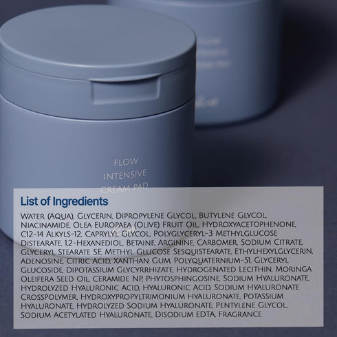 KOY Flow Intensive Cream Toner Pad, 50 Pads, Facial Toner Mask for Hydrating & Soothing, Korean Skin Care