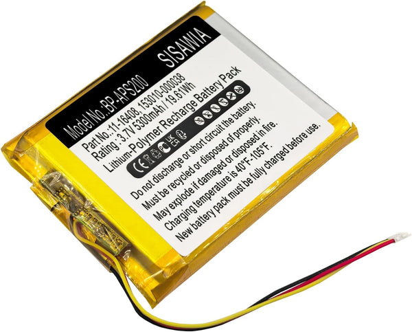 Sisawia Replacement Battery for Appareo Stratus 2,Stratus 2S,Stratus 3,153010-000038,11-16408,5300mAh