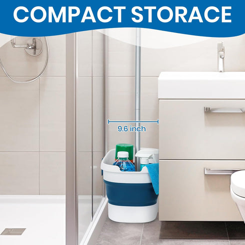 Set Collapsible Mop and Bucket with Scrub Mop and Brush, Tile Laminate Hardwood Floor Brush and Flat Mops for Floor