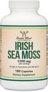 Irish Sea Moss Capsules, More Potent Than Sea Moss Gel Extract (180 Count, 1,200mg per Serving) Nutrient Rich Superfood