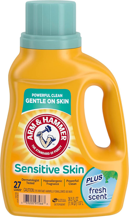 Arm & Hammer Sensitive Skin Plus Fresh Scent, 27 Loads, 36.5 FL