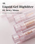 Glint Liquid Gel Highlighter (Dewy Moon, 0.1oz) - Multi-Use Face & Body Gloss for Smooth Glow, Long-Lasting Illuminator Balm for Healthy Radiance. Korean Makeup. Eyes, Cheeks, Nose, Lips.