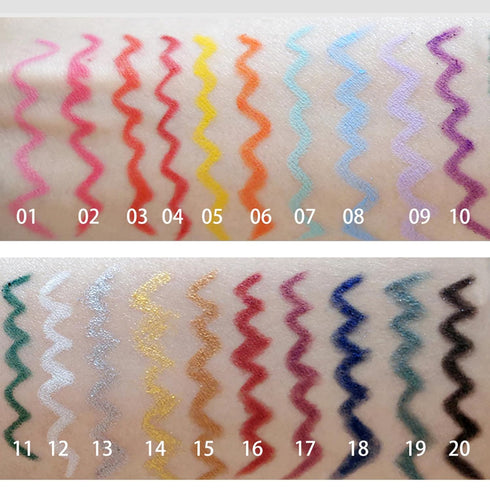 Waterproof Eyeliner Pencil, Long-lasting Light-purple Eyeliner, High-Pigmented Colorful Pen for Women