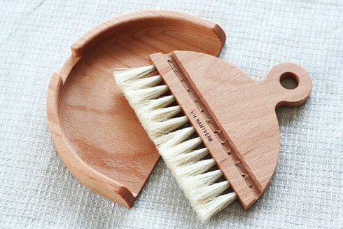 Handcrafted Table Dustpan and Brush by Iris Hantverk