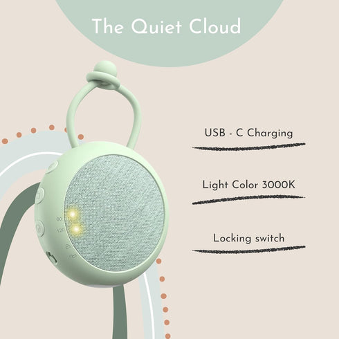 The Quiet Cloud Baby Portable Sound Machine Soothing White Noise & Lullabies for Better Sleep Rechargeable