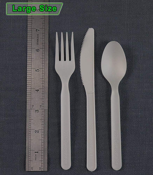 Compostable Knives - 100 Count 7" Heavyweight Disposable Biobased Cutlery